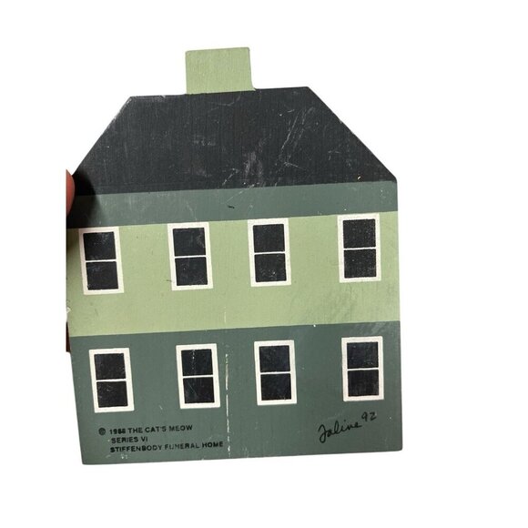 Vintage The Cat's Meow Wooden Town Set 1988-1995 Collectibles Set of 12 - Picture 8 of 15